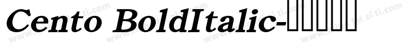 Cento BoldItalic字体转换